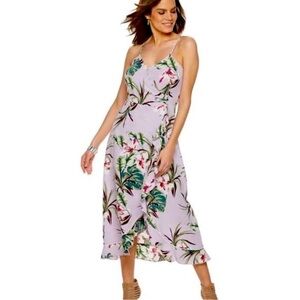 Like new Jennifer Lopez floral lavender wrap dress